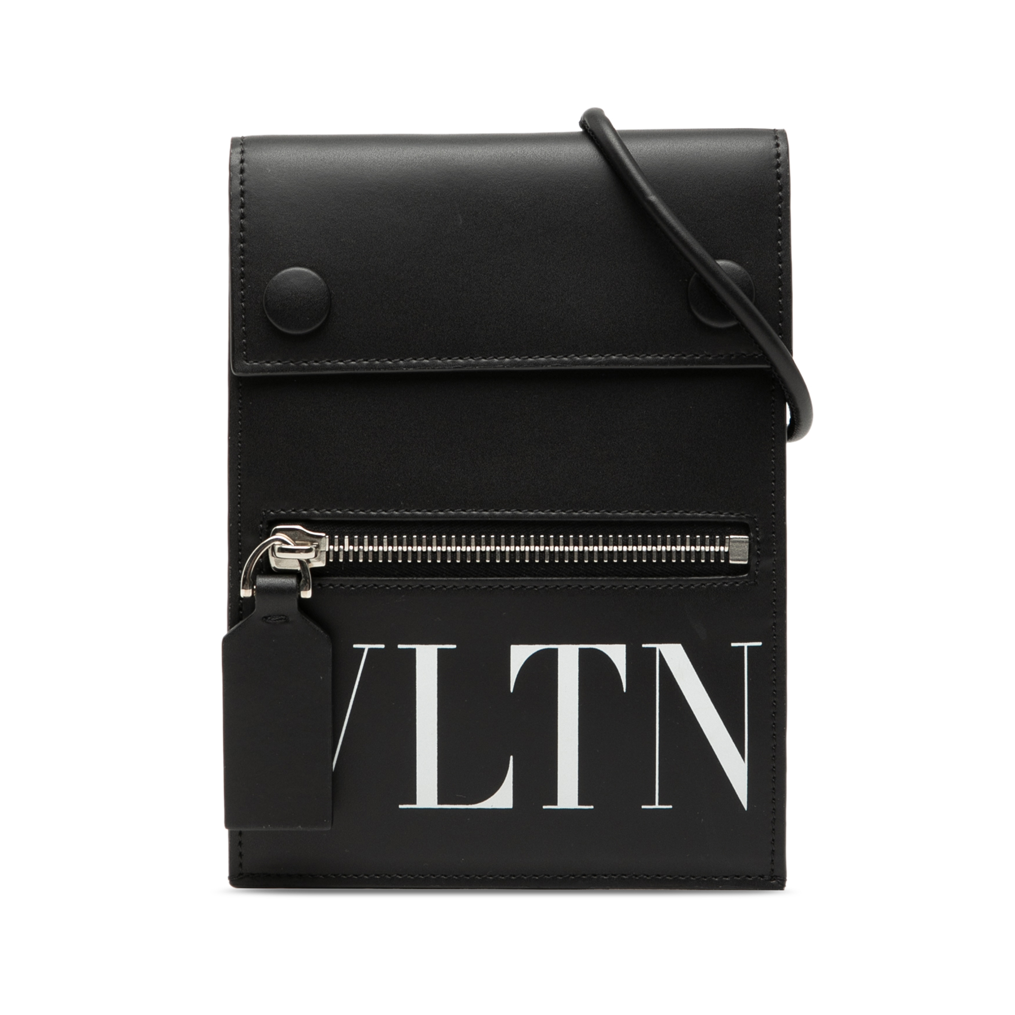 Pre-Loved Valentino Leather Vltn Phone Case With Strap